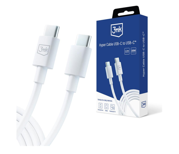 3mk Hyper Cable C to C 100W 1.2m White - 1228069 - zdjęcie 3